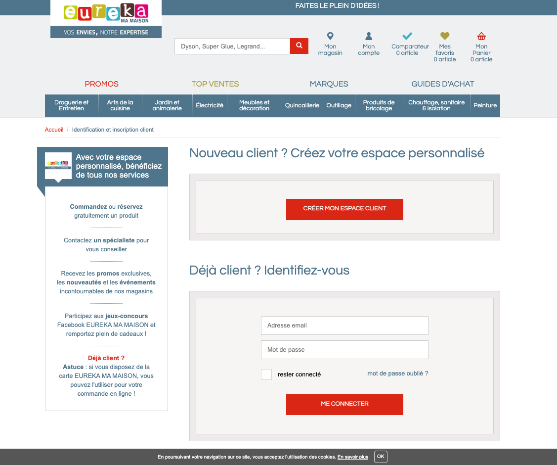 Eureka Ma Maison - Site de vente en ligne e-commerce