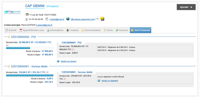 Logiciel suivi factures