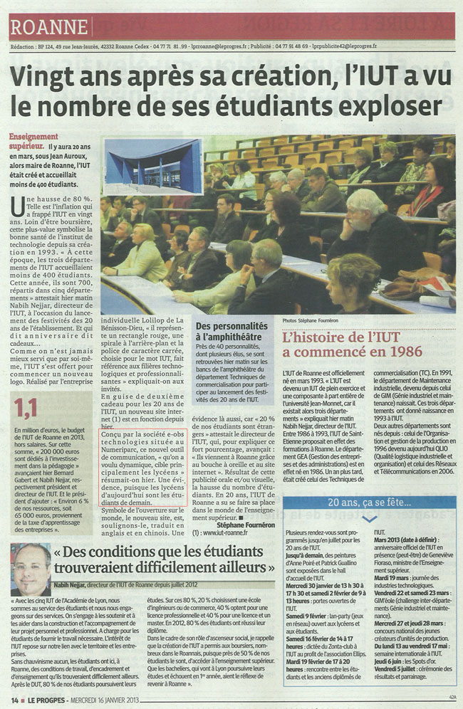 IUT Roanne presse